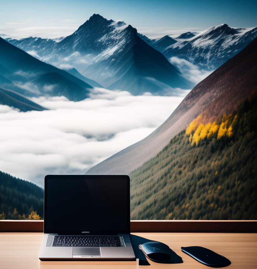 Digital nomad working remotely